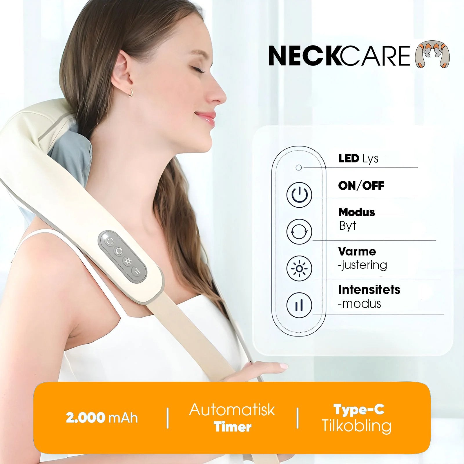 NeckCARE Pro™ | Transportabel massør for nakke og skuldre - NeckCARE